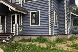 Дом из оцилиндрованного бревна, Калужская область